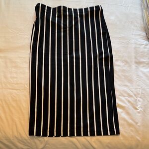 Black and White Striped PencilWomen's Skirt NWT Small